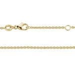 GCE75VI_1.2mm cable chain adjustable length 1.2mm yellow gold adjustable cable chain